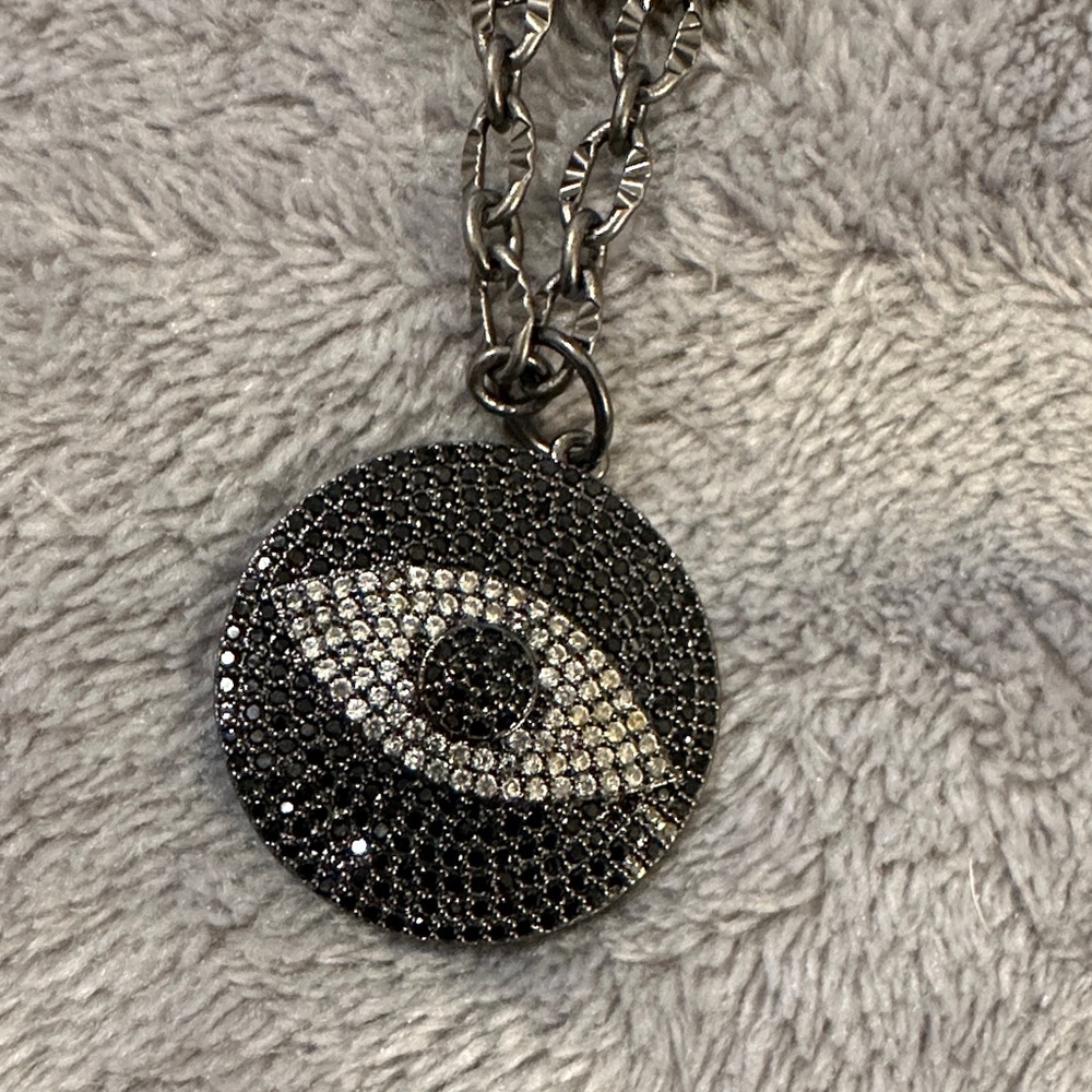 Elegant Black and Green Evil Eye Beaded Necklace